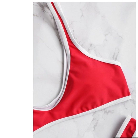 BNWT Zaful Contrast Trim Sport Bikini Set - Picture 4 of 8